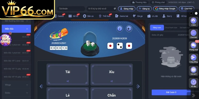 Sảnh cược xổ số Vip66 mang tới không gian giải trí đỉnh cao